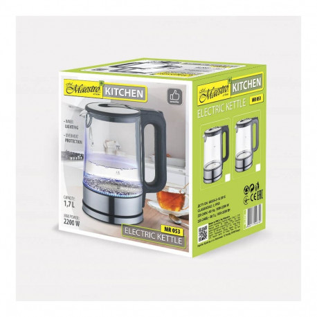 Electric Kettle - Maestro MR-053 1.7L 2200W Auto Power-Off Grey