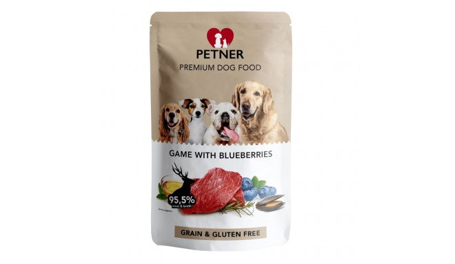 Dog Food - Hilton PETNER Venison with Blueberries 500g Wet Food