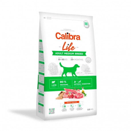 Dog Food - CALIBRA Dog Life Adult Medium Breed Lamb 2.5kg 27% Protein