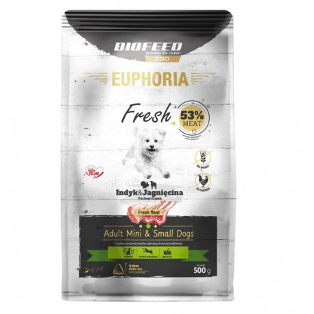 Dog Food - BIOFEED Euphoria Fresh Turkey & Lamb XS/S 500g