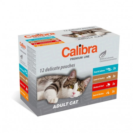 Cat Food - CALIBRA Cat Premium Adult Wet Food 12x100g Grain-Free