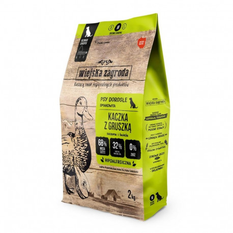 Dog Food - WIEJSKA ZAGRODA Duck with Pear M 32% Protein 2kg