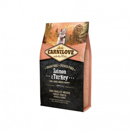 Dog Food - CARNILOVE Salmon & Turkey Puppy Large Breed 4kg, 38% Protein, 16% Fat