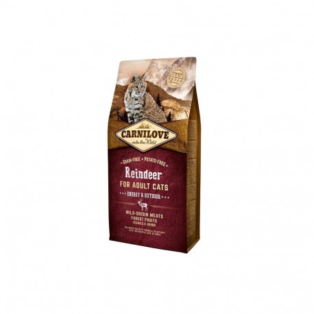 Cat Food - CARNILOVE Adult Energy & Outdoor Reindeer 6kg Grain-Free 41% Protein