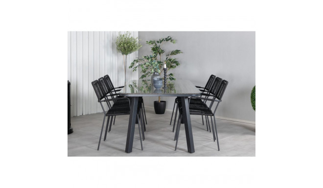 Aiamööbli komplekt Paola laud ja 6 tooli