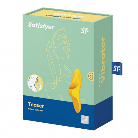 SATISFYER TEASER VIBRADOR DEDO AMARILLO FUERTE 1UN