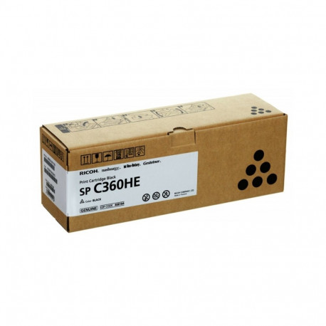 Ricoh SP C360HE (408184) Toner Cartridge, Black