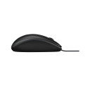 Logitech B100 Wired Mouse, USB Type-A, Optical, 1000 DPI, Black