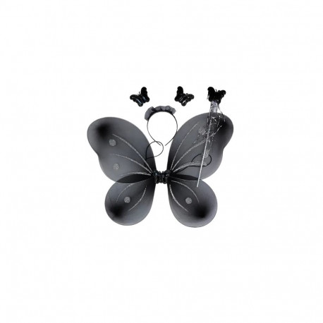 Kostüüm must, tiivad, seelik, võlukepp