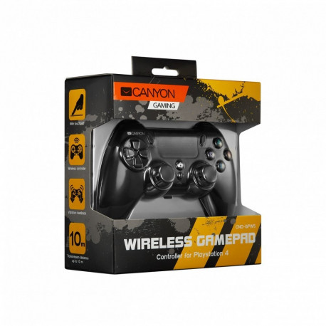 Canyon Gaming Wireless Gamepad GP-W5 with Touchpad for PS4 Black