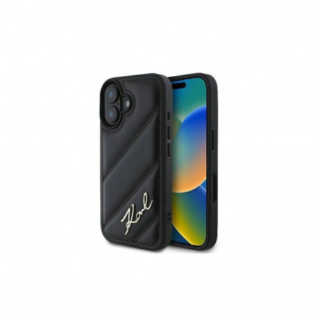 Karl Lagerfeld Apple iPhone 16 hardcase Quilted Signature Black