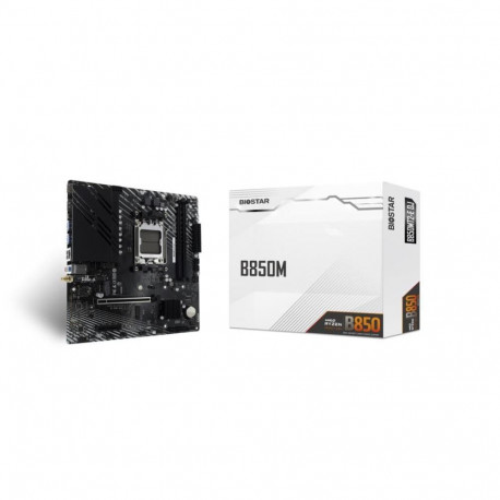 BIOSTAR Mainboard||AMD B850|SAM5|Micro-ATX|1xPCI-Express 4.0 4x|1xPCI-Express 4.0 16x|2xM.2|1xHDMI|1
