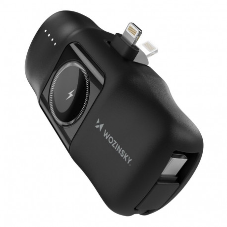 Wozinsky Wozinsky WF16-YLS 5000mAh 15W Lightning Mini Power Bank with Built-in USB-C Cable and Apple