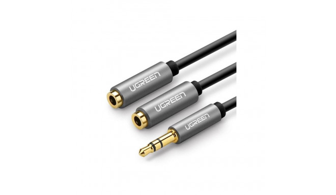 Ugreen 3.5mm Aux Stereo Audio Splitter Cable with Braid 20cm Black