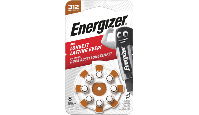 Energizer kuuldeaparaadi patarei Zinc Air AZ312DP8 TL8