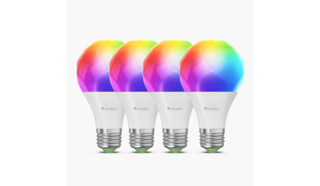 Nanoleaf Essentials Smart A60 Bulb E27 Matter WiFi 9W 900Lm RGBCW 2700-6500K, 4pcs pack | Essentials