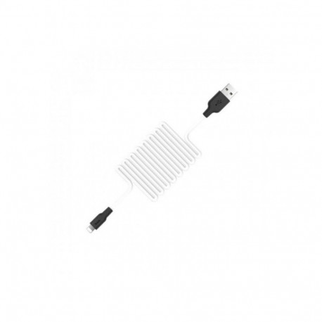 Hoco X21 Silicone iP charging cable Black White