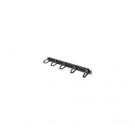 Lanberg 19" cable management brush panel 5 rings type B 1U, black |