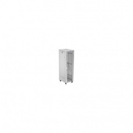 Lanberg Rack cabinet 19" free-standing 42U/600x800 (flat pack) with glass door lCD V2, grey |