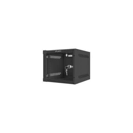 Lanberg Rack cabinet 10" wall-mount 4U/280x310 (flat pack) with glass door, black |