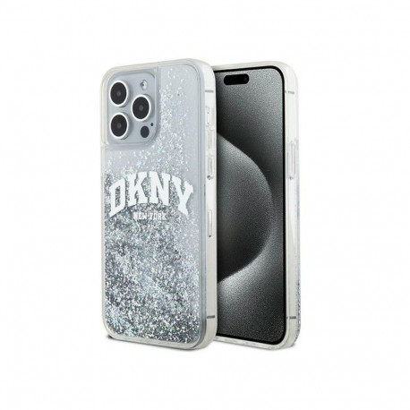 DKNY Apple iPhone 15 Pro 6.1 hardcase Liquid Glitter Big Logo Black