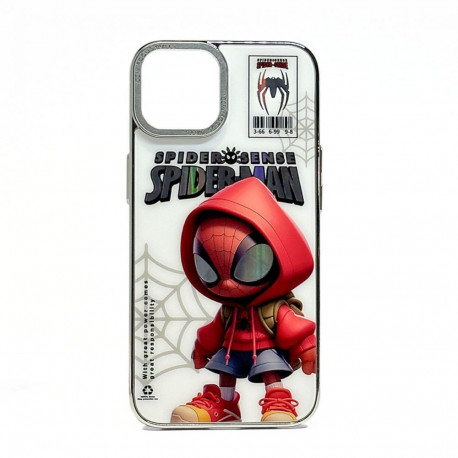 iLike Apple iPhone 14 PC Silicone Case Spider Sense White Red