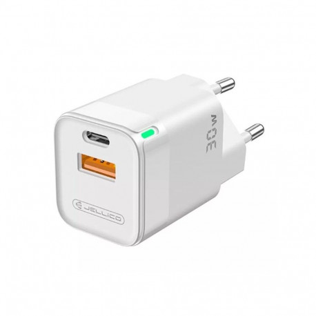 Jellico C44 Mini PD 30W QC 3.0 Smart Adaptive Fast Charger with 1x USB-C (5-20V) / USB 3A White