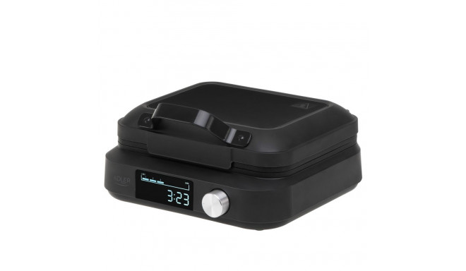 Adler Waffle Maker with LED Display | AD 3087 | 2200 W | Number of pastry 2 | Belgium | Black