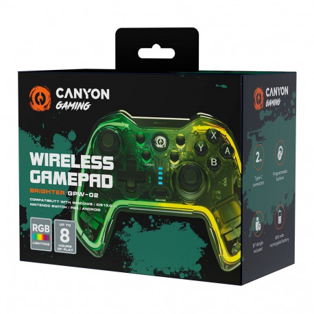 Canyon gamepad Brighter GPW-02 BT+Dongle Wireless Crystal Transparent