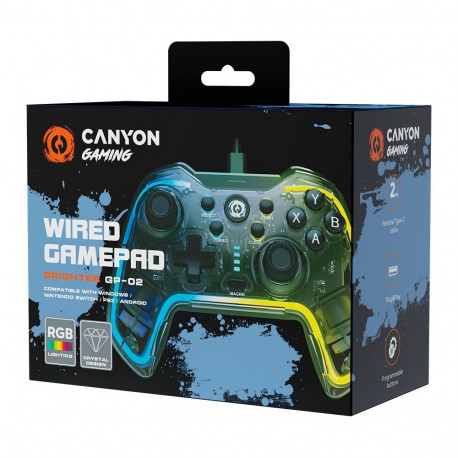 Canyon gamepad Brighter GP-02 Wired Crystal Transparent