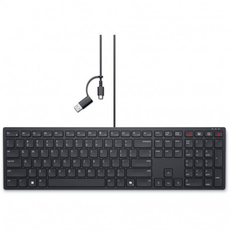 Dell | Collaboration Keyboard | KB525C | Keyboard | Wired | US (QWERTY) | Black | USB-C
