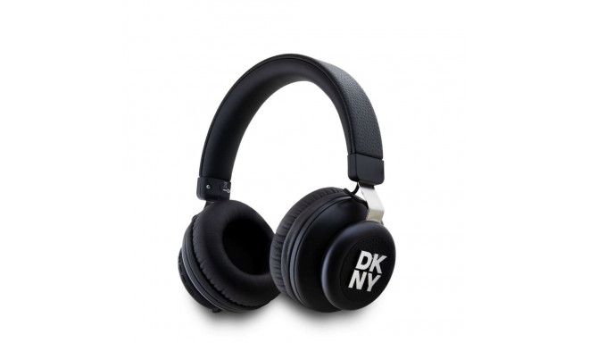 DKNY PU Leather Stack Logo Wireless Headphone Black