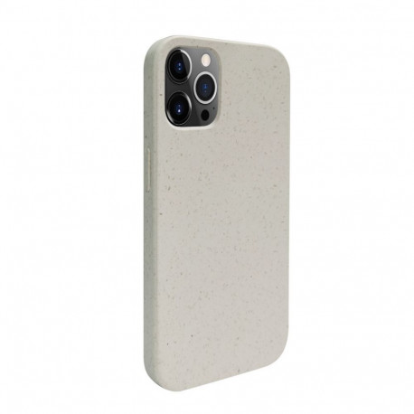 iLike Apple iPhone 12 Pro Max Silicone Plastic Case Eco Print Design, white