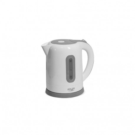 Adler Kettles AD 1234 Standard kettle, Plastic, White, 2200 W, 1.7 L, 360 rotational base