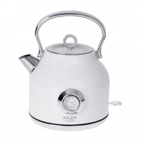 Adler Kettle with a Thermomete AD 1346w Electric, 2200 W, 1.7 L, Stainless steel, 360 rotational bas