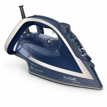 TEFAL Steam Iron FV6830E0 2800 W, Water tank capacity 270 ml, Continuous steam 50 g/min, Silver/Blue