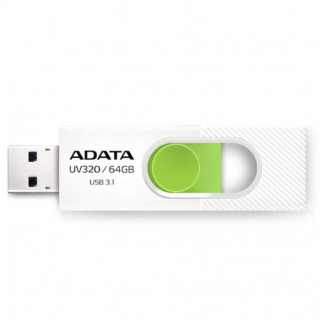 ADATA MEMORY DRIVE FLASH USB3.1 64GB/WHITE AUV320-64G-RWHGN