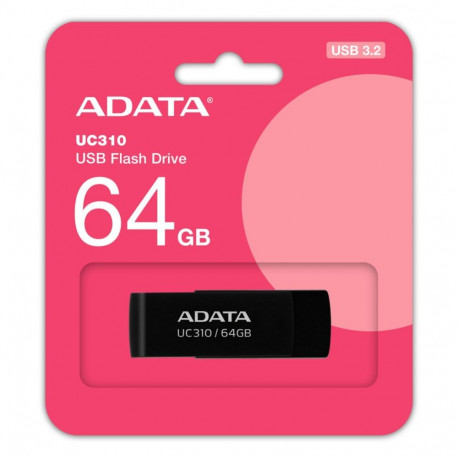 ADATA UC310 64GB USB Flash Drive, Black