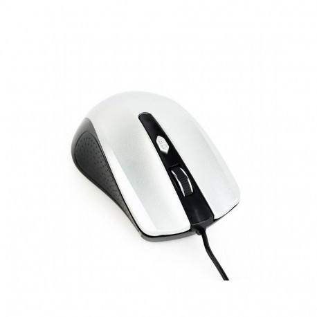 Gembird Mouse MUS-4B-01-BS Standard, No, Black/ silver, No,