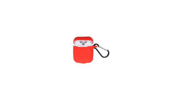 GreenGo Apple AirPods Silicone Case with Hook Red