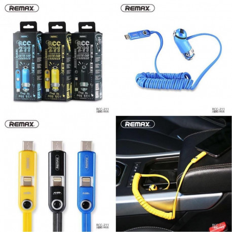 Remax Cutie Car Charger Yellow