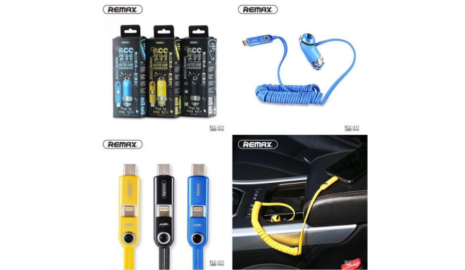 Remax Cutie Car Charger Yellow