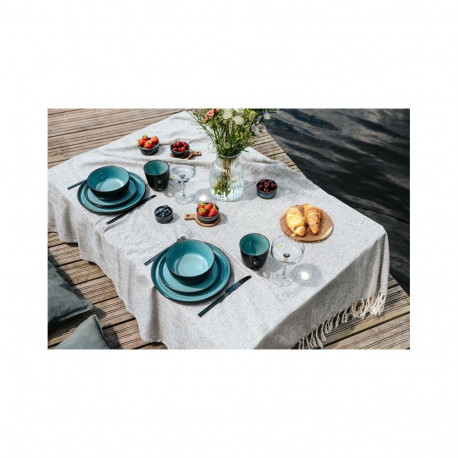 BOWL R GLAZE INS AND OUT DARK GREEN 16CM