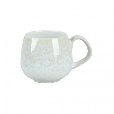 MUG EMBOS OUTS GLAZE INSIDE WHITE 370ML