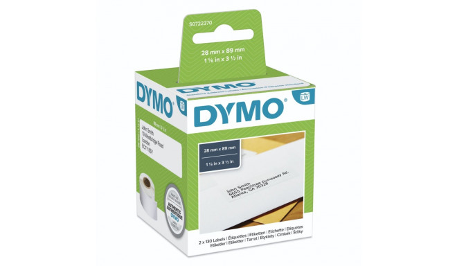 Dymo aadressisildid 99010 89mm x 28mm / 2 x 130 silti