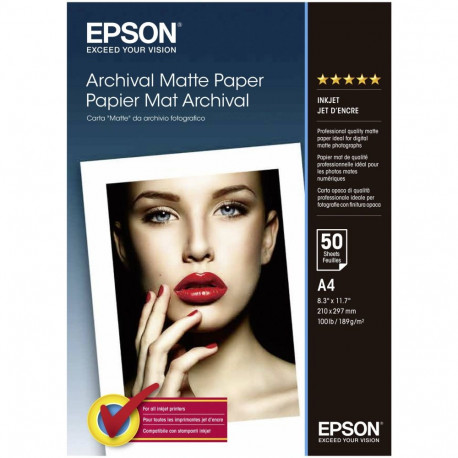 Epson Archival Matte Paper A 4, 50 Sheet, 189 g    S 041342