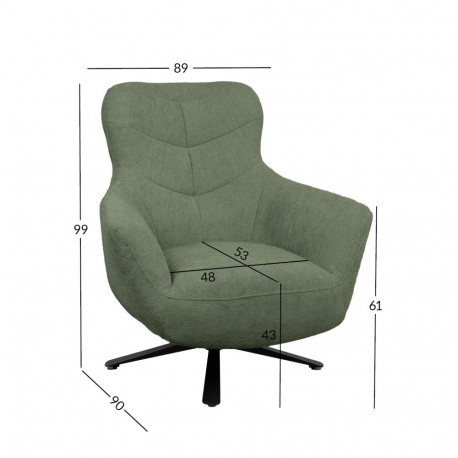 Armchair HELGA green