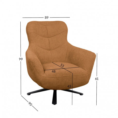 Armchair HELGA caramel