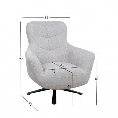 Tugitool HELGA 89x90xH99cm, helehall