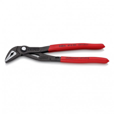 Cobra ES 87 51 250, 250mm, Rohr- / Wasserpumpen-Zange (rot, Wasserpumpenzange, 25-fach verstellbar)